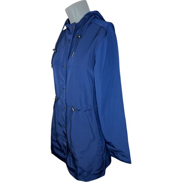 Susan Graver Regular Water Resistant Anorak Jacket with Hood Navy XX-Small NWOT - Picture 6 of 12